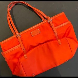 Kate Spade New York Vintage Nylon Tote with Leather Trim. Good condition.